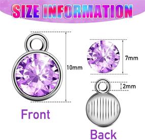 img 2 attached to 72-Piece Crystal Birthstone Charms: Sparkling DIY Beads for Handmade Jewelry Making, 7mm Pendant Rings Included