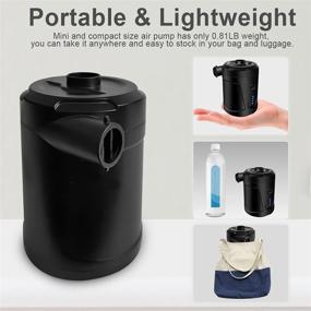 img 2 attached to Portable Rechargeable Electric Air Pump for Pool Inflatables - 5000mAh, 3 Nozzle Inflator/Deflator, Airbeds, Mattresses, Pool Rafts & Floaties