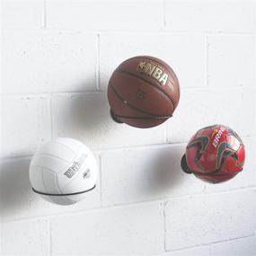 img 2 attached to Black Steel Wallniture Sporta Wall Mount Ball Storage Holder Rack for Sports Balls - Display and Organize Storage