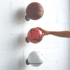 img 1 attached to Black Steel Wallniture Sporta Wall Mount Ball Storage Holder Rack for Sports Balls - Display and Organize Storage