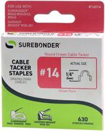 🔒 versatile #14 cable tacker round crown staples - 1/4" - 630 ct.: secure and organize effortlessly logo