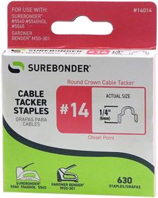 img 3 attached to 🔒 Versatile #14 Cable Tacker Round Crown Staples - 1/4" - 630 ct.: Secure and Organize Effortlessly