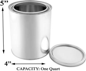 img 3 attached to 🖌️ Quality Empty Quart Paint Cans with Lids (2 Pack): Convenient Value Pack of Unlined Metal Paint Cans