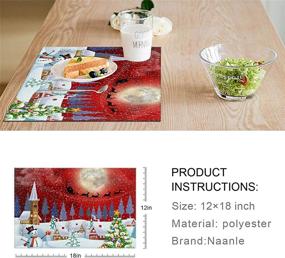 img 3 attached to 🎄 "Naanle Christmas Placemat: Festive Heat Resistant Decoration to Elevate Your Dining Experience