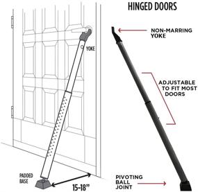 img 3 attached to 🚪 Adjustable Door Jammer & Sliding Patio Security Bar - Guard Dog 2-in-1, 40 Adjustable Positions (Black)