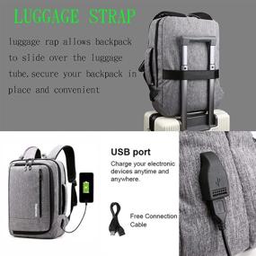 img 2 attached to 🎒 Ultimate Laptop Backpack: Travel in Style with Built-In Charging Port