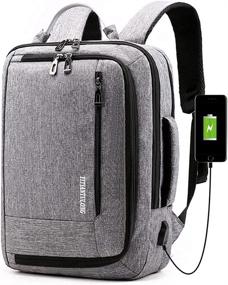 img 4 attached to 🎒 Ultimate Laptop Backpack: Travel in Style with Built-In Charging Port