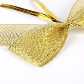 img 1 attached to NOYI TRAXD 50 Pcs Gold Twist Tie Bows Ribbon – 1 Inch Twist Tie for Better SEO