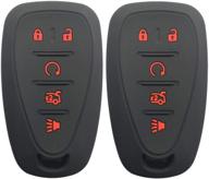 🔑 coolbestda 2pcs rubber key fob cover case remote skin keyless jacket protector for chevrolet malibu camaro equinox trax traverse sonic cruze volt spark (2019-2017) logo