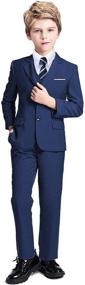 img 4 attached to 👔 Formal Dresswear Outfit for Boys - Slim Fit Suit