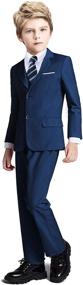 img 3 attached to 👔 Formal Dresswear Outfit for Boys - Slim Fit Suit