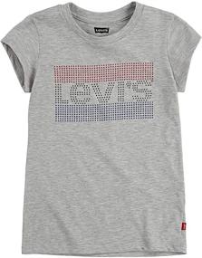 img 1 attached to Levis Sportswear T Shirt Heather Ringer Girls' Clothing