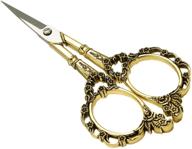 🌸 vintage plum blossom embroidery scissors gold 4.5inch adult - small sharp scissors for fabric cutting, crochet, thread crafting - cutting tools accessories by broshan logo