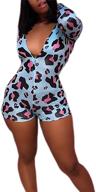 👗 missshorthair bodycon bodysuit pajama rompers for women - fashionable clothing logo