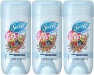 🌸 secret scent expressions antiperspirant deodorant, clear gel, boho berry - 2.6 ounce (pack of 3) logo