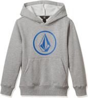 👕 volcom stone pullover hooded fleece sweatshirt for boys (big & little sizes) logo