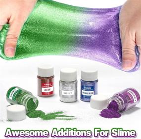 img 3 attached to 🌈 180g Holographic Fine Glitter Set - YSMNDE 12 Colors Cosmetic Craft Glitter Powder for Resin, Tumbler, Slime, Nail Art, Body, Face, Painting, Greeting Cards Festival Party Art and More - 0.53oz Each