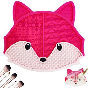 img 4 attached to 🧼 Efficient Silicone Makeup Brush Cleaning Mat with Suction Cup - Portable Brush Cleaning Tool