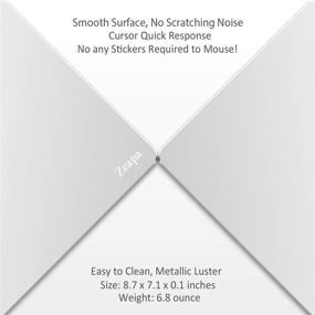 img 3 attached to 🖱️ Premium Metal Mouse Pad for Apple Magic Mouse 1&2 - 2-Pack, Dual-Layer Coating, Non-Slip Rubber Bottom, Sleek Silver Aluminum Surface - Fast, Smooth & Easy to Clean - 8.7x7.1in