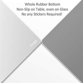 img 2 attached to 🖱️ Premium Metal Mouse Pad for Apple Magic Mouse 1&2 - 2-Pack, Dual-Layer Coating, Non-Slip Rubber Bottom, Sleek Silver Aluminum Surface - Fast, Smooth & Easy to Clean - 8.7x7.1in
