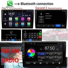 img 1 attached to 🚗 Binize Android 10 Double Din Car Stereo 10.1 Inch: Apple Carplay, Android Auto, GPS, Multimedia Player, Bluetooth, Backup Camera Support