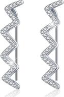 👩 stylish and hypoallergenic 18k gold plated zig zag stud earrings for women and girls logo