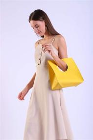 img 2 attached to Hoxis Vintage Minimalist Leather Handbag Women's Handbags & Wallets in Totes