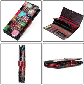 img 1 attached to Segater Multicolor Wallets Organizer Stitching Women's Handbags & Wallets