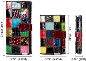 img 2 attached to Segater Multicolor Wallets Organizer Stitching Women's Handbags & Wallets