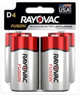 🔋 rayovac fusion d batteries: high-performance alkaline d cell batteries (4 pack) logo
