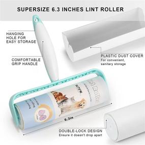 img 3 attached to 🐾 SUTINE Extra Sticky Lint Rollers for Pet Hair: 600 Sheets, 6.3 inches - Portable Brush for Clothes & Furniture - Effective Lint & Pet Hair Remover