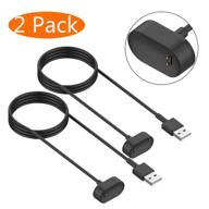 🔌 kingacc 2-pack usb charger cable for fitbit inspire hr/inspire - reliable replacement charging cord and cradle dock for fitbit smartwatch logo