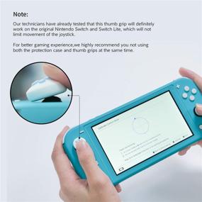 img 1 attached to 🐾 Enhanced Gaming Experience: GeekShare 4PCS Silicone Cat Paw JoyCon Thumb Grip Set for Switch / OLED / Switch Lite - Pink Blue