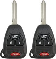 🚗 keyless2go replacement keyless entry remote car key - 2 pack for 4 button oht692427aa vehicles logo