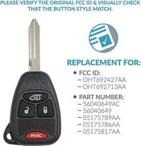 img 1 attached to 🚗 Keyless2Go Replacement Keyless Entry Remote Car Key - 2 Pack for 4 Button OHT692427AA Vehicles