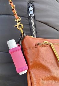 img 1 attached to 🔑 Chapstick Holder Keychain 5 Pack - Premium Neoprene Lip Balm Sleeve with Key Chain Clip - Ideal for Chap Stick or Lip Gloss (Black)