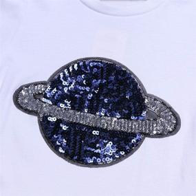 img 1 attached to 👕 Mary Cotton T Shirt with Dazzling Sequin Dinosaur Design in Boys' Tops, Tees & Shirts Collection