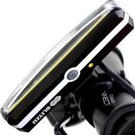 blitzu cyborg 168h usb rechargeable bike light - super bright helmet front light accessories. high intensity led for any bicycle. easy installation for cycling safety flashlight logo