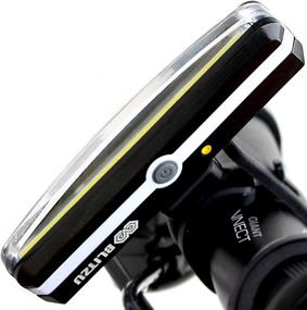 img 4 attached to BLITZU Cyborg 168H USB Rechargeable Bike Light - Super Bright Helmet Front Light Accessories. High Intensity LED for Any Bicycle. Easy Installation for Cycling Safety Flashlight