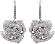 dazzle with huggie cz flower dangle stud earrings – a charmed fashion statement for women and girls logo