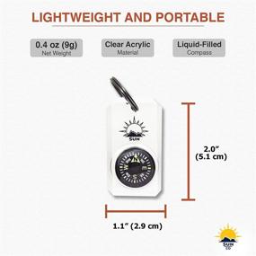 img 1 attached to 🧭 MiniComp - Zipperpull Mini Compass with Split Ring for Jackets, Parkas, and Packs