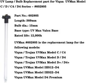 img 2 attached to 🧫 Top-rated 602805 UV Bulb for Viqua Trojan Lamp Water Purification Systems: Compatible with Max C, C4, D/Plus, D4/Plus, IHS12-d4 Models