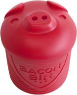 talisman designs bacon bin grease strainer and storage - 1 cup capacity, red logo