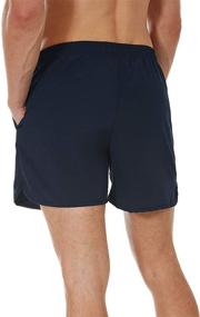 img 2 attached to 🏃 SILKWORLD Men's Running Stretch Quick-Dry Shorts with Zipper Pockets - Pack of 2 or 3