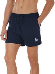 img 3 attached to 🏃 SILKWORLD Men's Running Stretch Quick-Dry Shorts with Zipper Pockets - Pack of 2 or 3