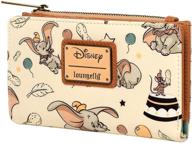 🐘 loungefly disney dumbo faux leather flap wallet - a stylish disney wonderland addition! logo