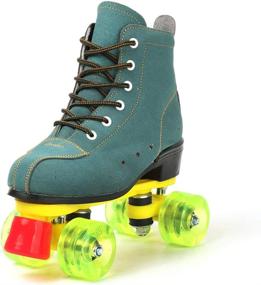 img 1 attached to 🛼 Club-Recommended Outdoor Four-Wheel Roller Skates for Beginners - Classic High-top Unisex Roller Skates for Adults