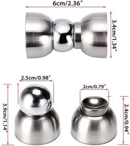 img 2 attached to Sumnacon Stainless Steel Magnetic Doorstop - Set of 2, Mini Heavy Duty Door Stopper with Powerful Magnet, Ideal for Bedroom, Bathroom, Kitchen, Home Office (Silver)