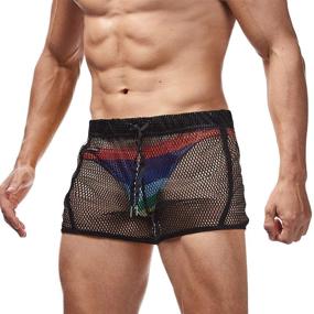 img 3 attached to AIMPACT Shorts Lounge Underwear BlackM Men's Clothing