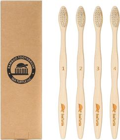 img 4 attached to SeaTurtle Bamboo Toothbrush - Pack of 4 - Soft Plant-Based Bristles for Sensitive Gums - Recyclable, Biodegradable, Zero Waste, Eco-Friendly, Sustainable Oral Care Products